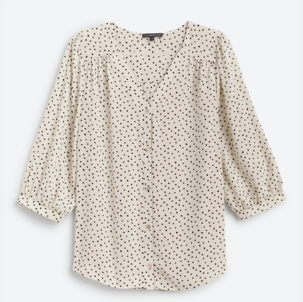 NWOT | WEST KEI | Krissy Button Down Blouse | Size: Medium | Off-White and Black